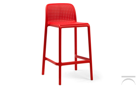 Sgabello colore rosso modello lido
