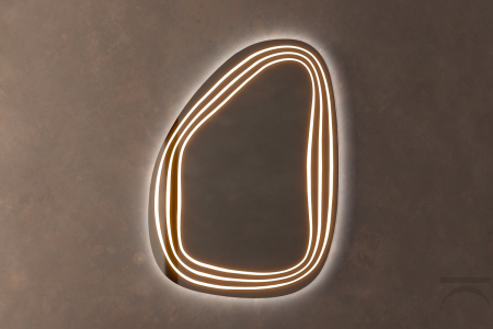 Specchio Pebble Ghost con luci