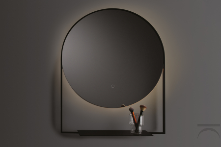 Specchio con mensola di design retroilluminato 