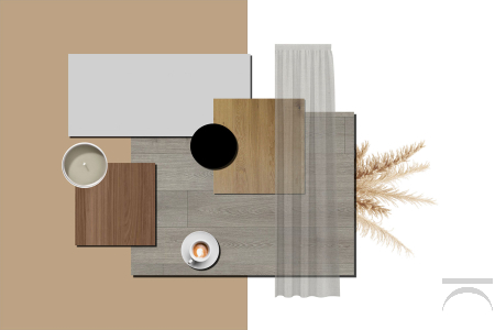 Proyecto y realización de una moderna casa completa con mobiliario de espacio abierto