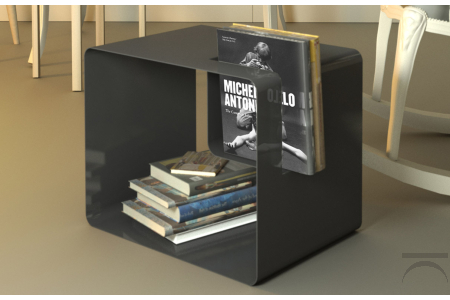 Portariviste in metallo di design Libris