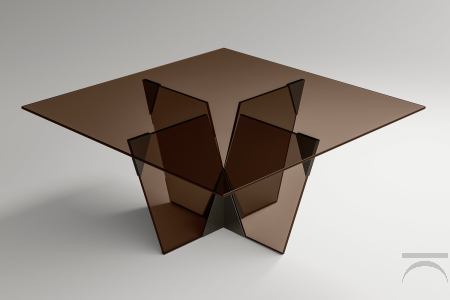Tavolo Crossover di design dalla struttura scultorea