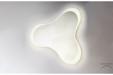 Specchiera sagomata di design da bagno retroilluminata a led