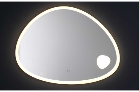 Specchio sagomato di design retroilluminato con luce led