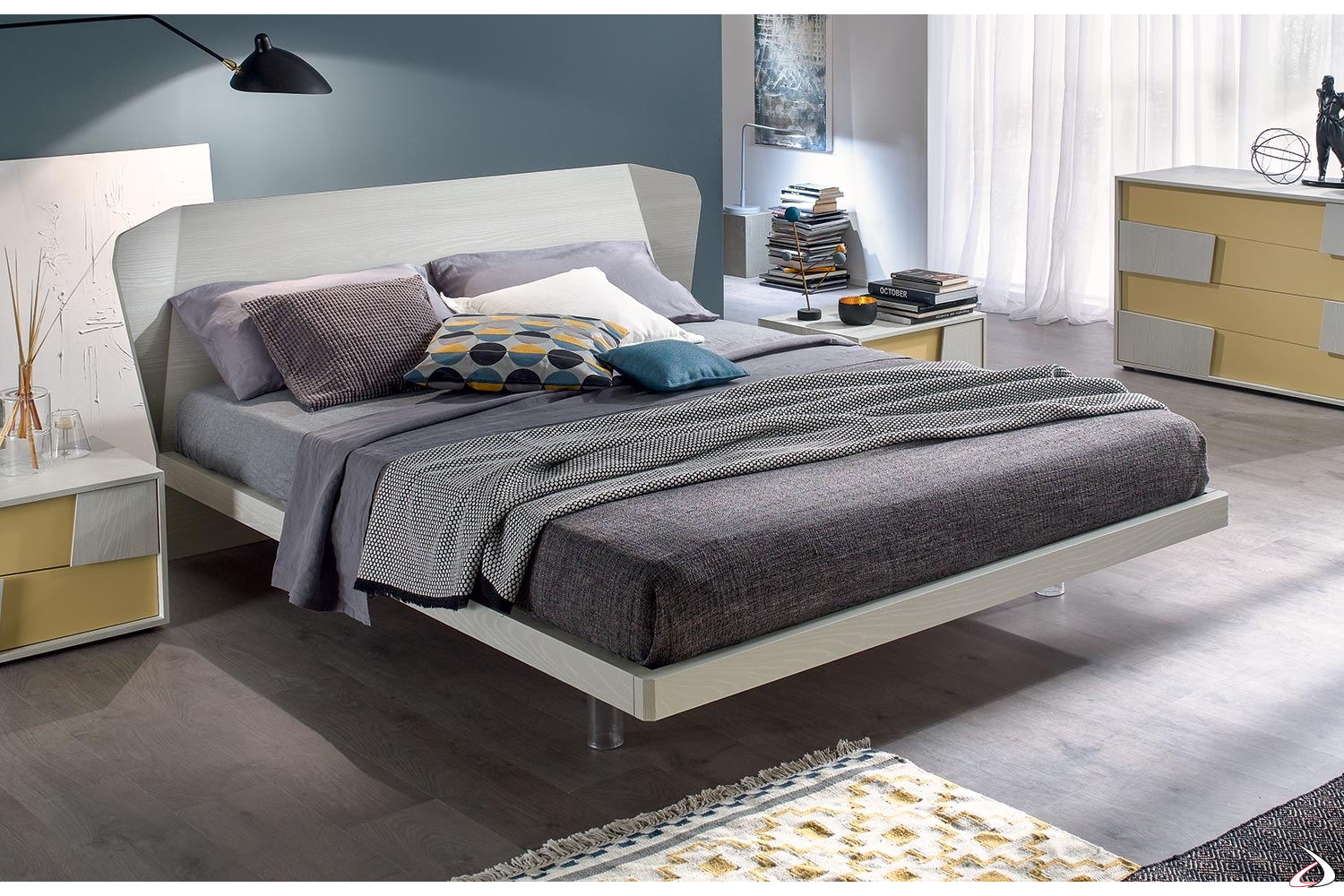 Letto Matrimoniale Con Testata.Florio Wooden Double Bed Toparredi Arredo Design Online