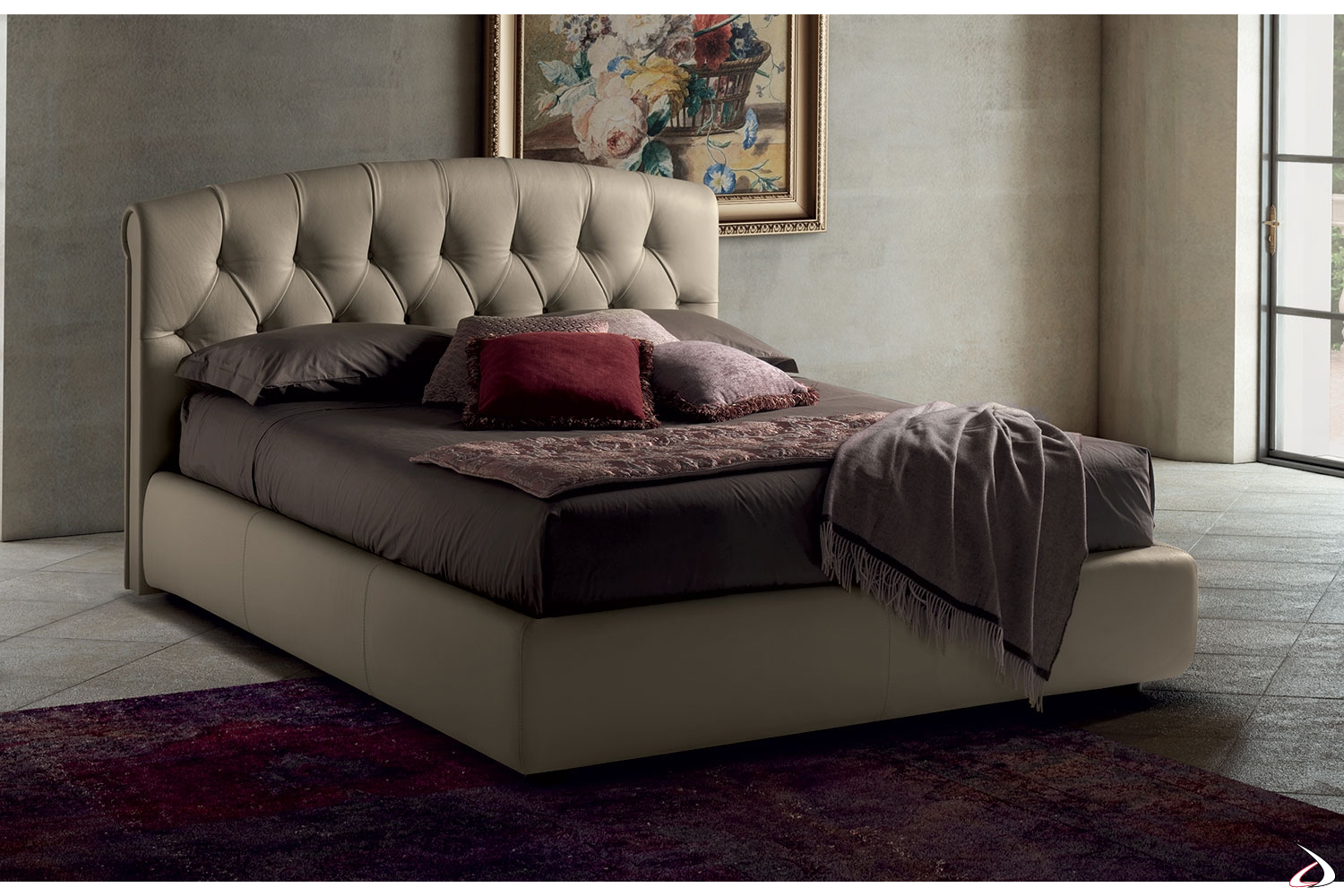 Letto Contenitore Classico.Isabel Classic Leather Bed Toparredi Arredo Design Online