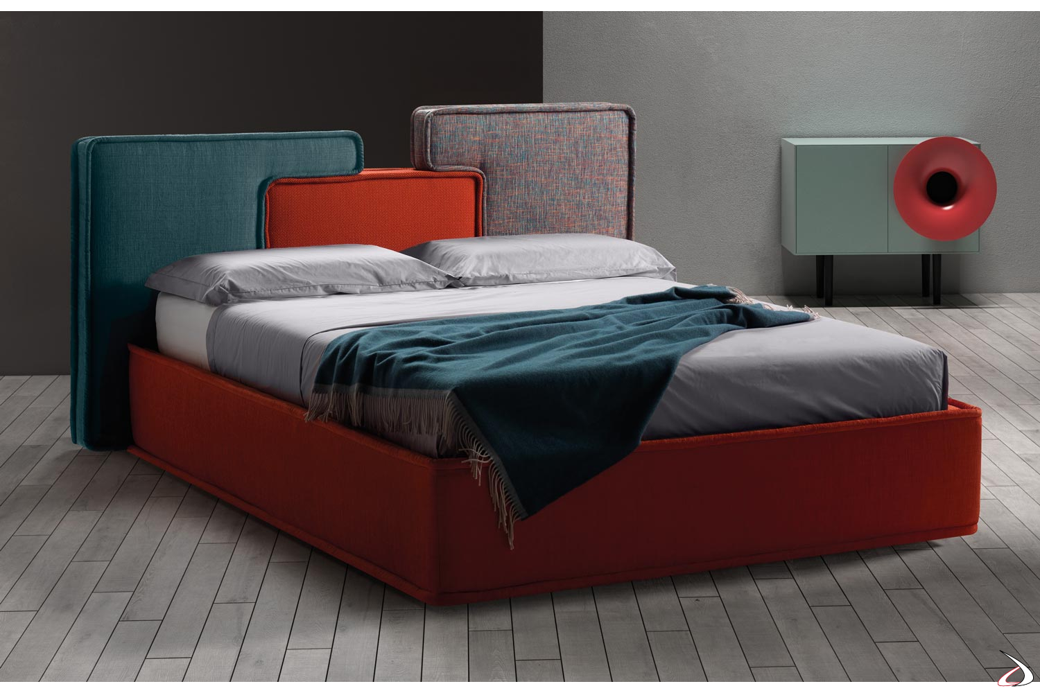 Letto Matrimoniale Contenitore Design.Tetris Colored King Size Bed Toparredi Arredo Design Online