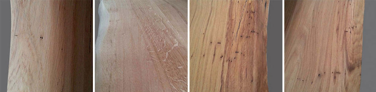 Irregular edges solid wood