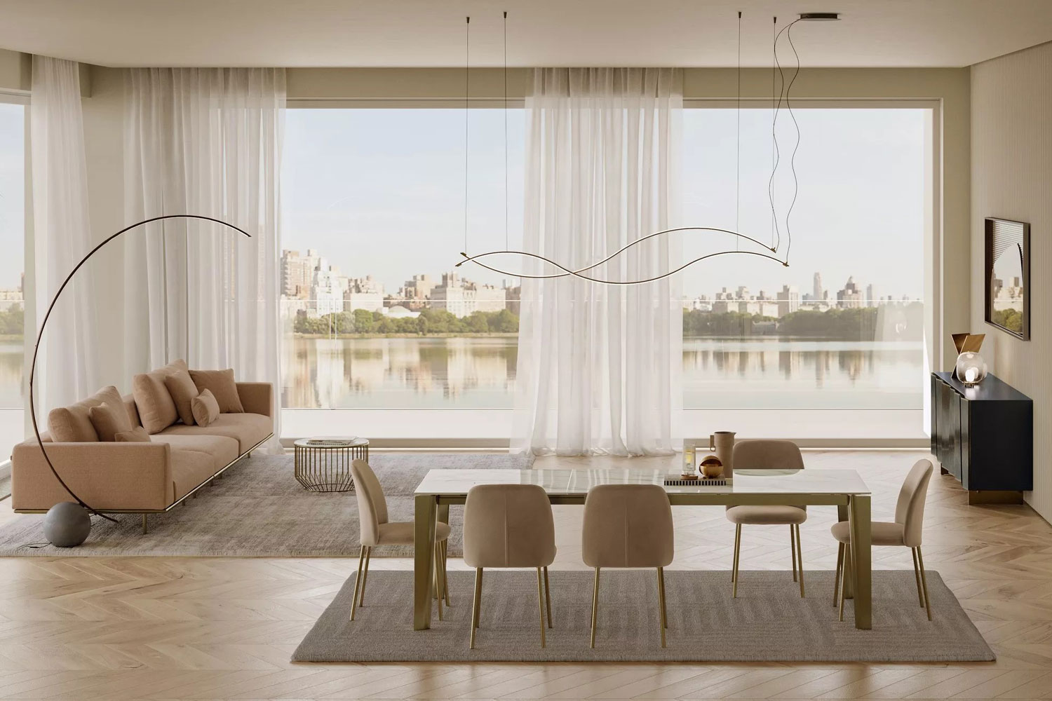 Sala da pranzo contemporanea di design