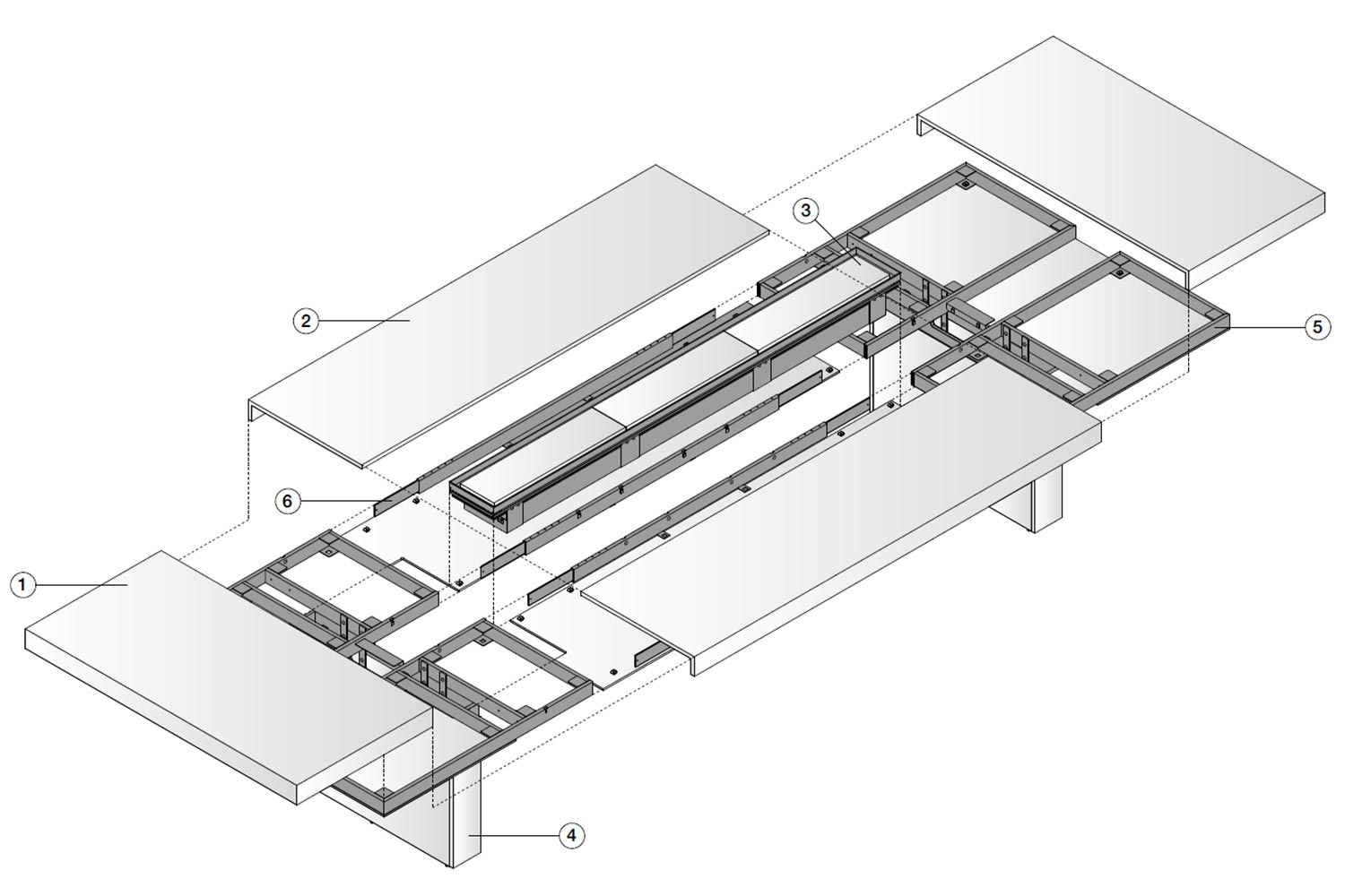 Technical outline meeting table