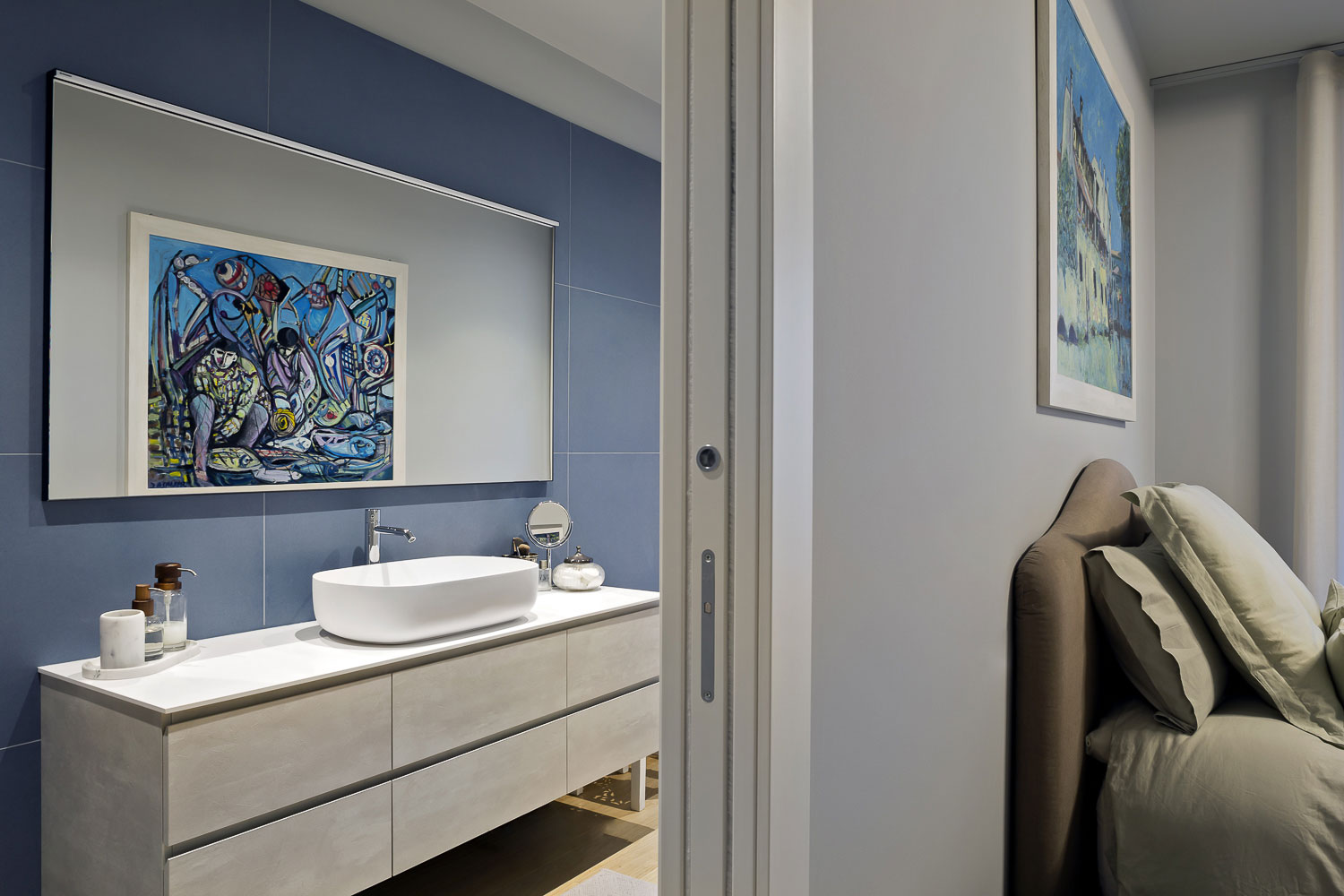 Bagno moderno in attico a Conegliano