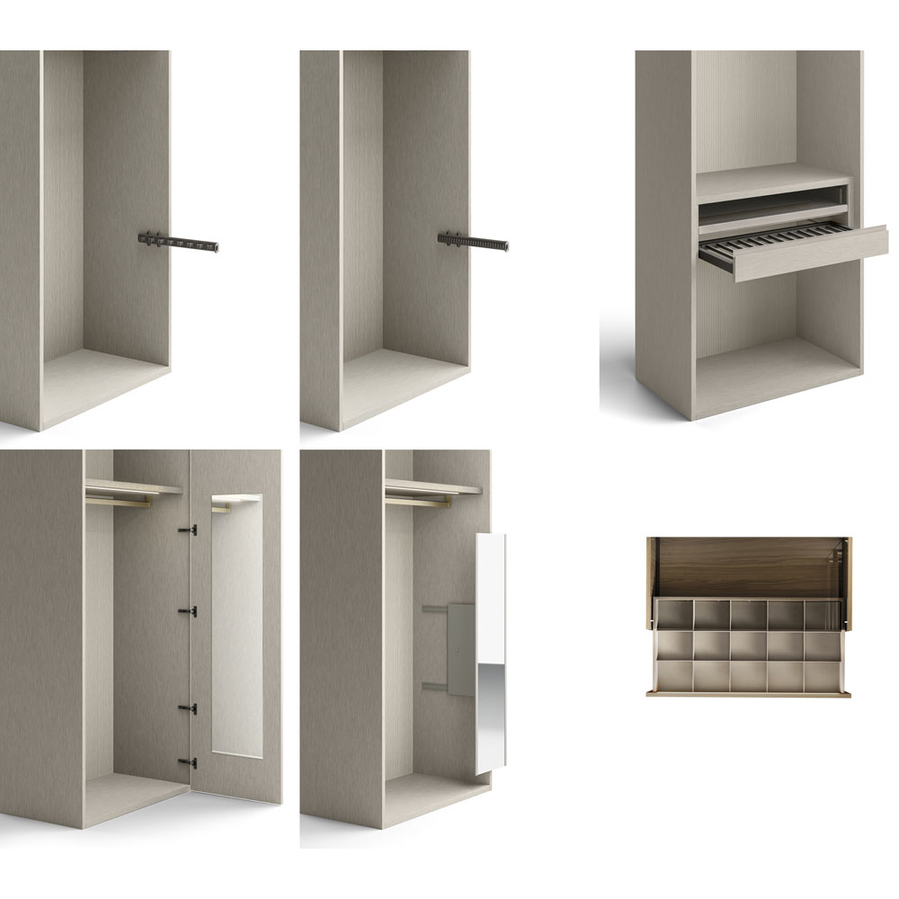 Types of internal wardrobe accessories