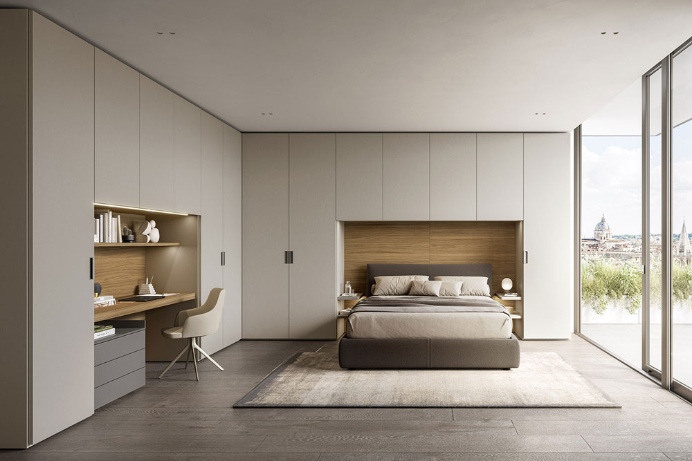 Overbed wardrobe