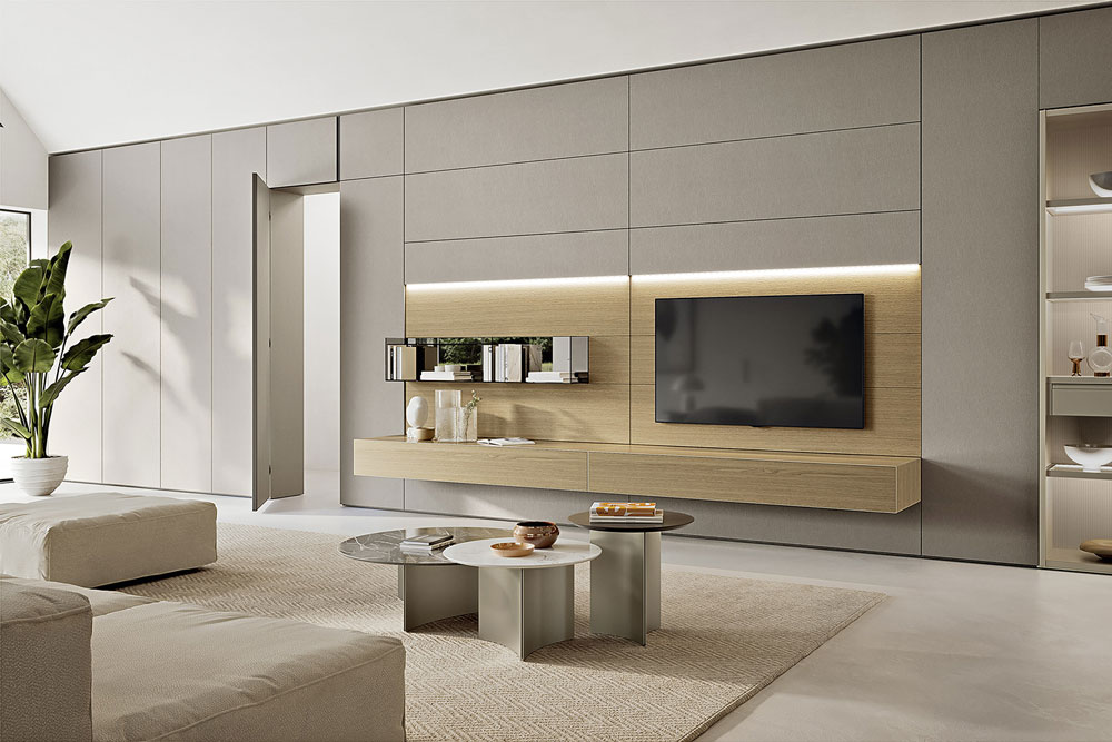 Architectural wardrobe with walk-through door