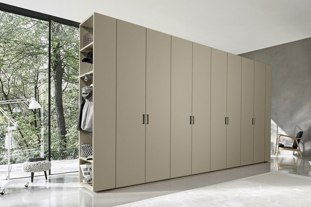 Wardrobe with open end unit