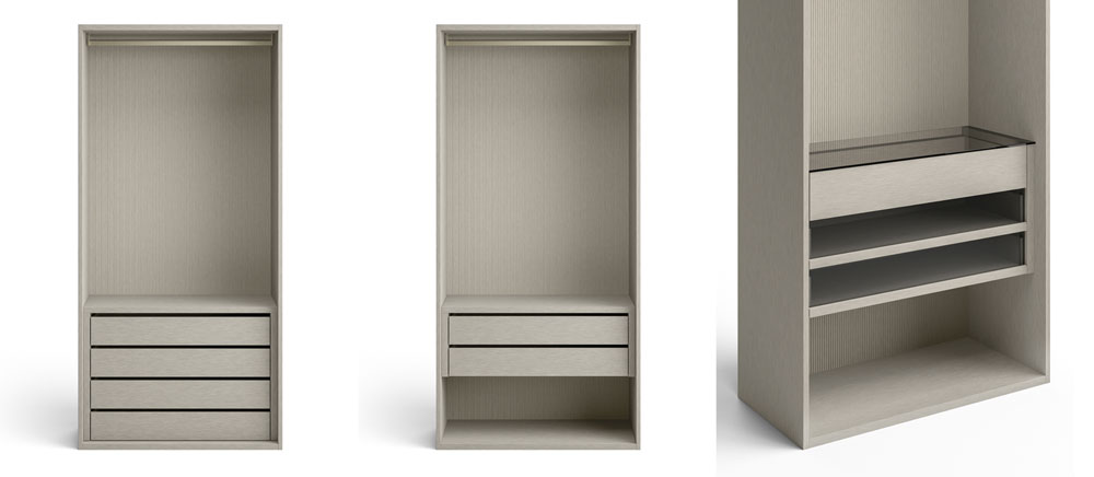 Types of internal wardrobe drawer units