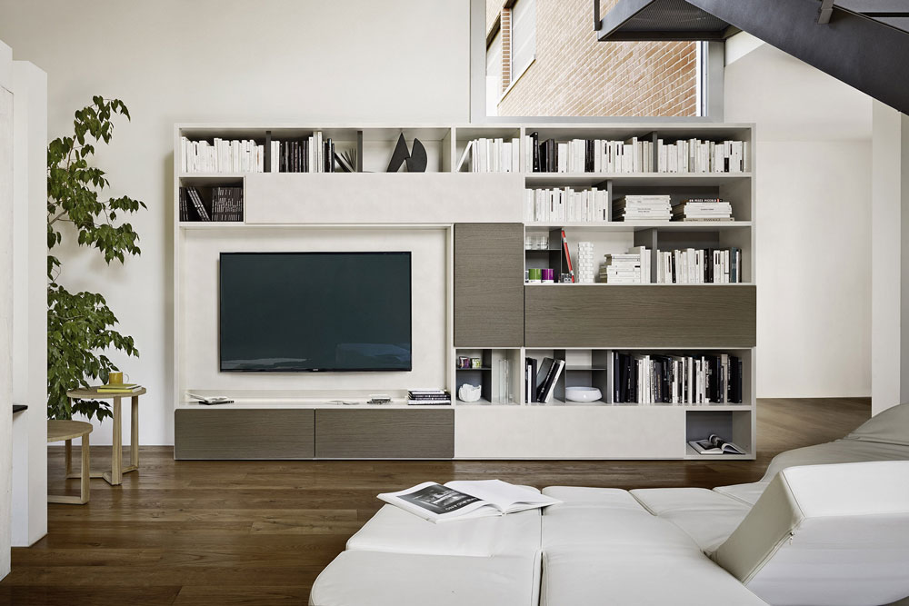 Librerías en panel de madera