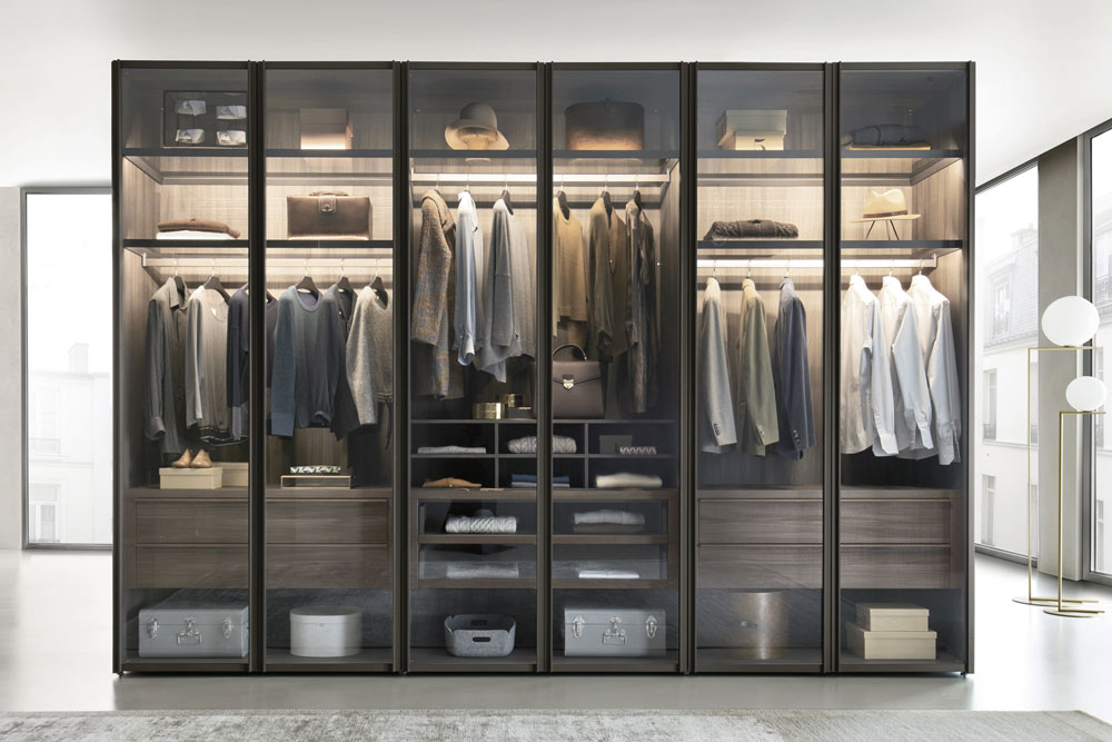 Wardrobe interior organisation with shelves and drawers