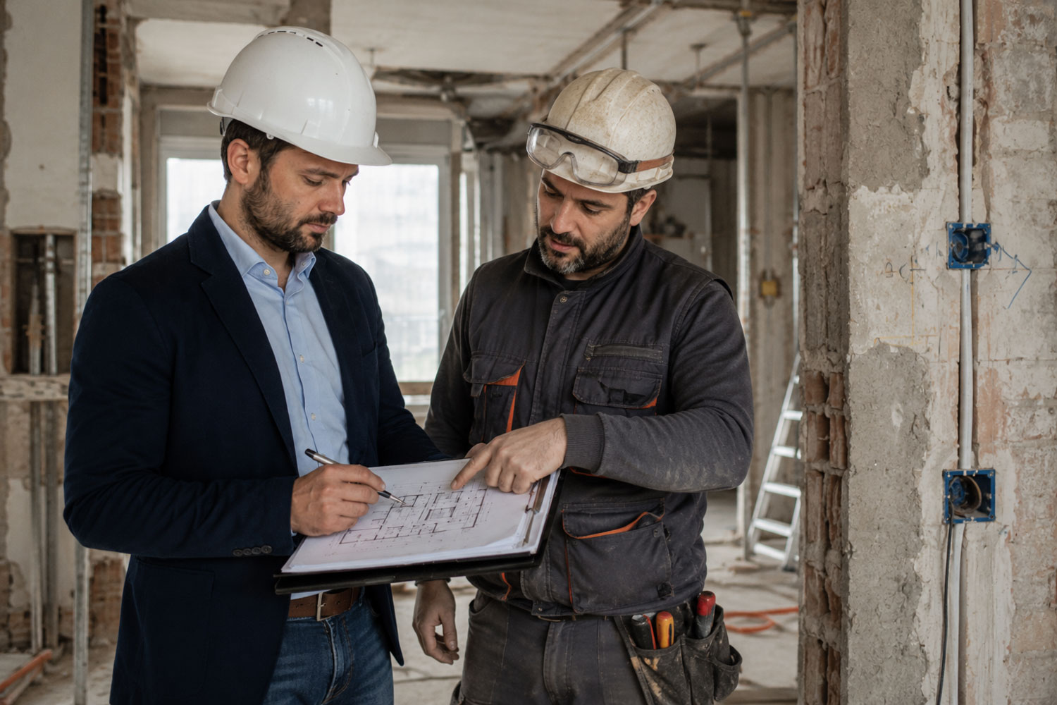 Sopraluogo in cantiere per confronto e direzione lavori